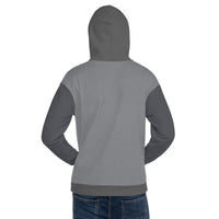 Gray Paneled '6' Unisex Hoodie