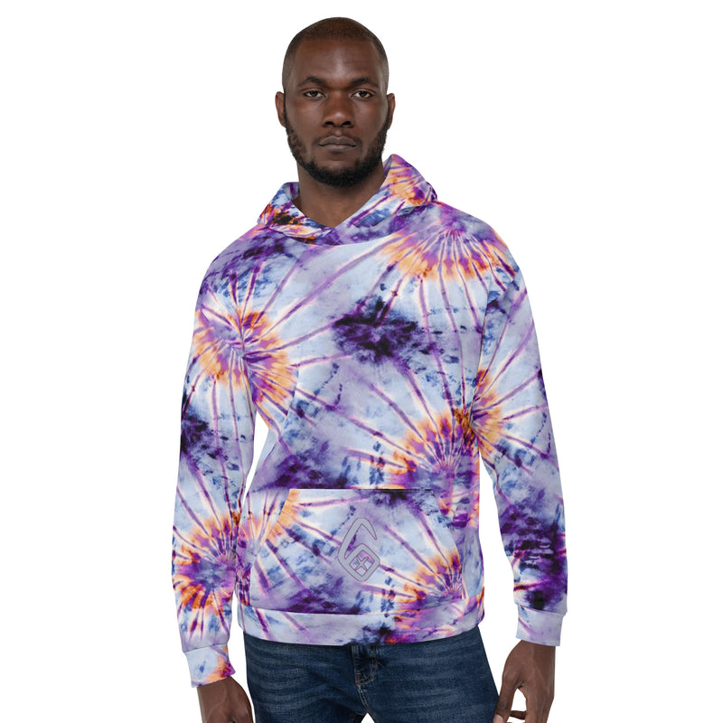 Purple Tie Die Unisex Hoodie