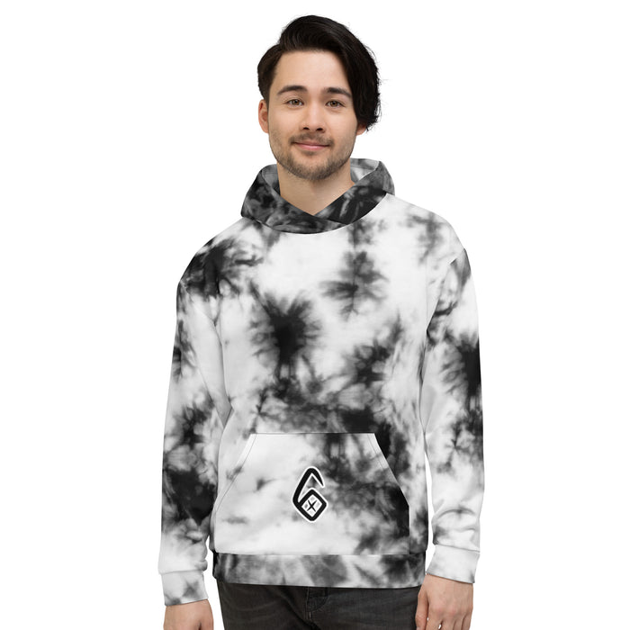 B&W Tie Die Unisex Hoodie