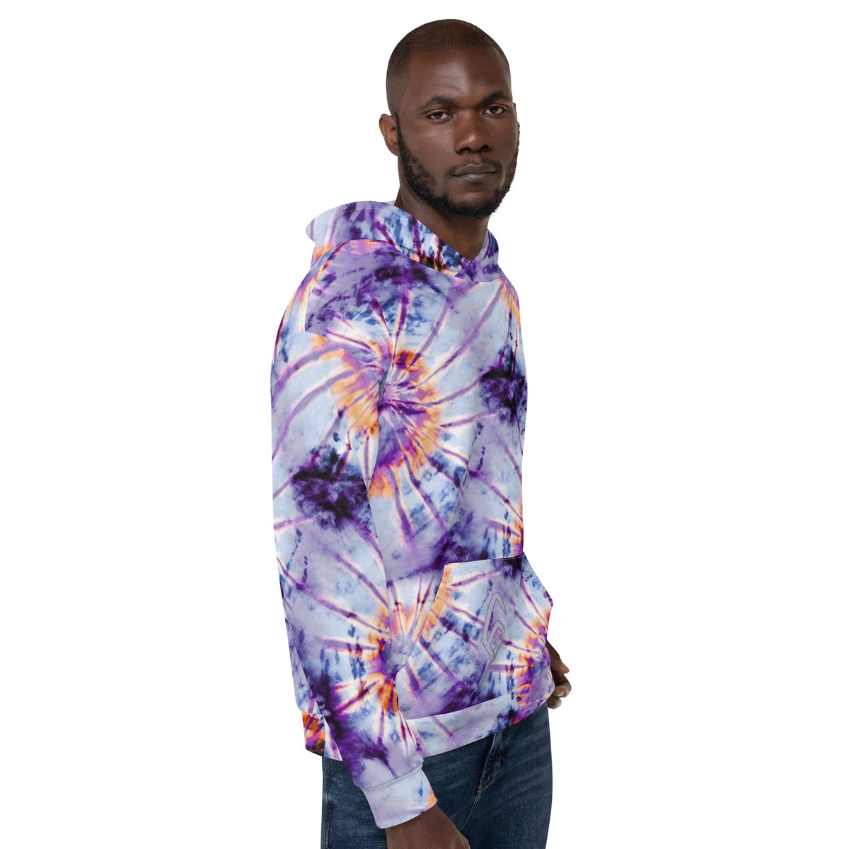 Purple Tie Die Unisex Hoodie