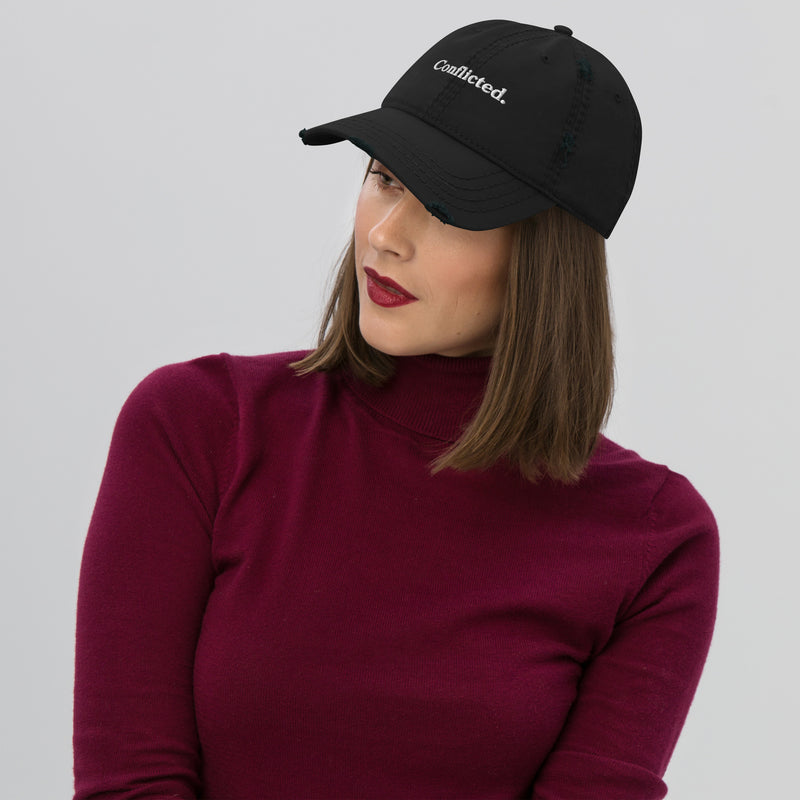 'Conflicted' Distressed Dad Hat