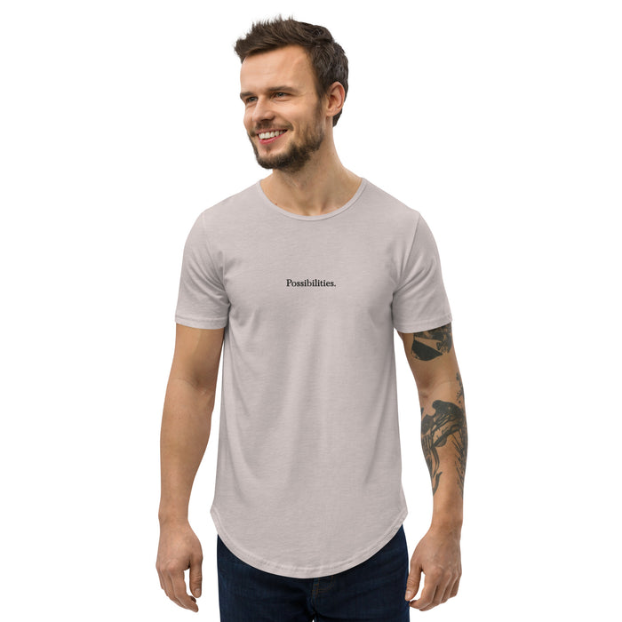 'Possibilities' Men's Curved Hem T-Shirt