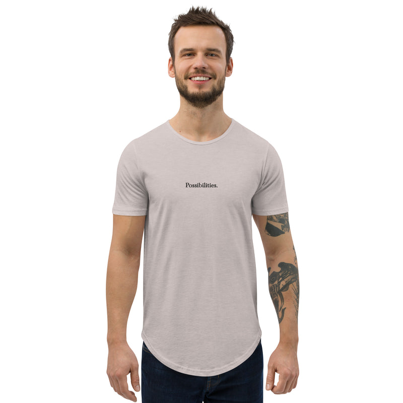 'Possibilities' Men's Curved Hem T-Shirt