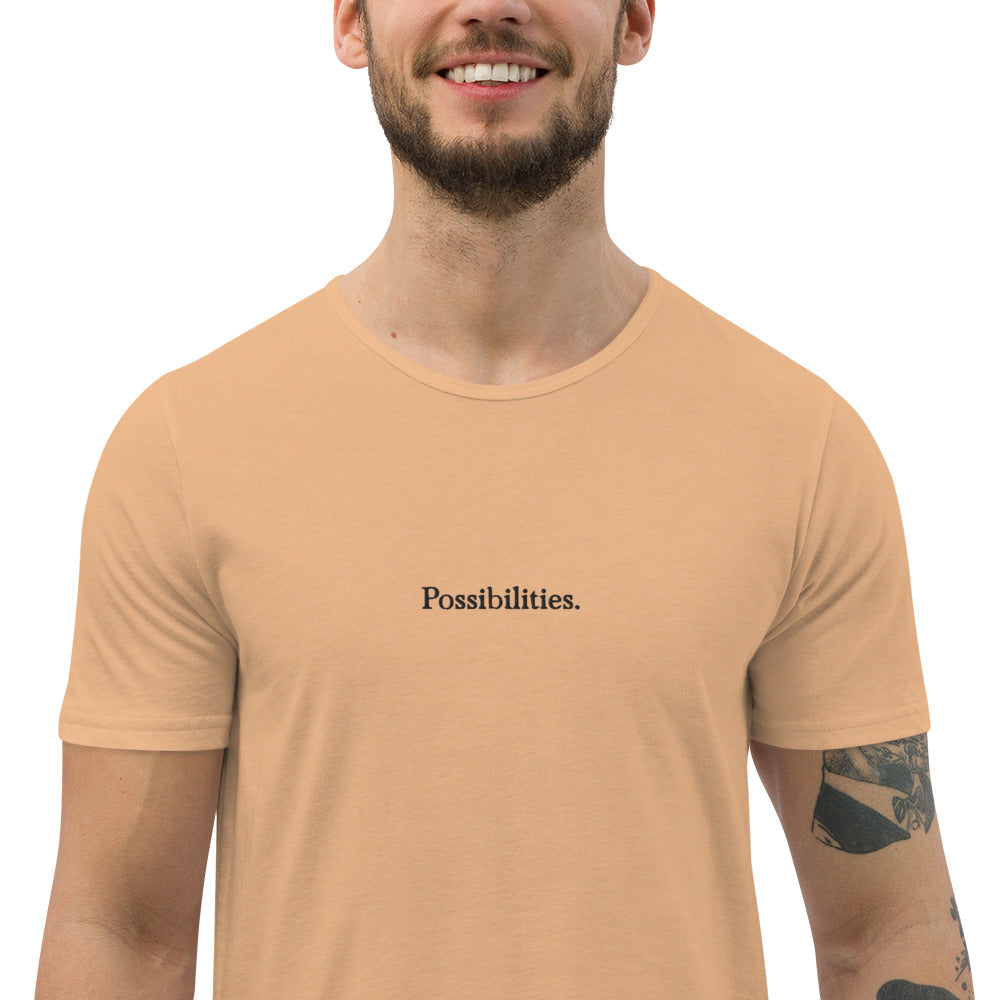 'Possibilities' Men's Curved Hem T-Shirt
