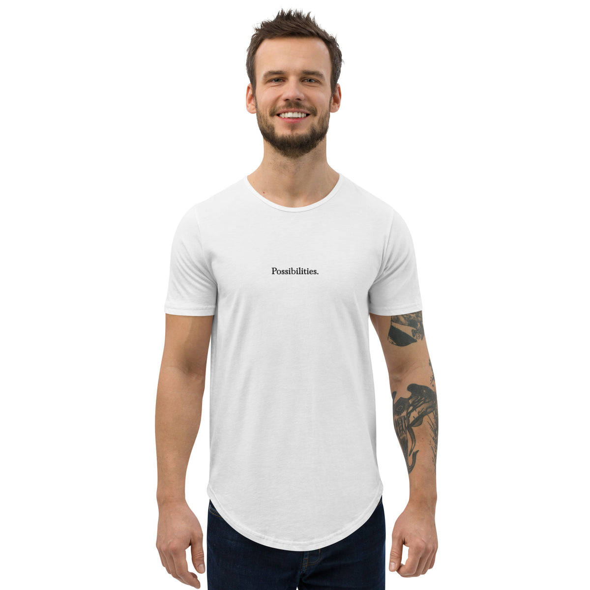 'Possibilities' Men's Curved Hem T-Shirt