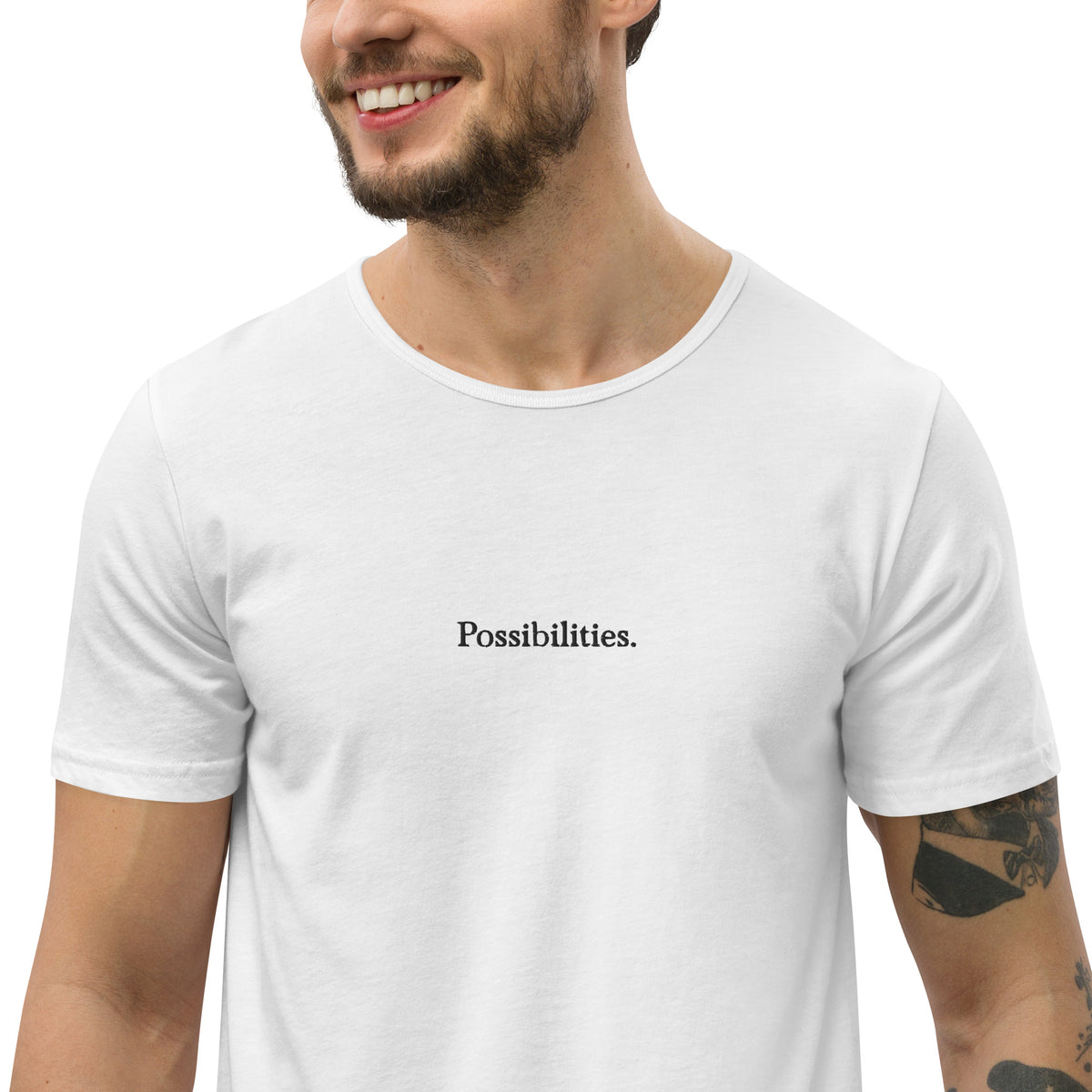 'Possibilities' Men's Curved Hem T-Shirt