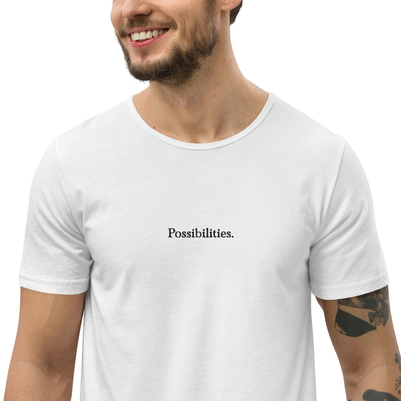 'Possibilities' Men's Curved Hem T-Shirt