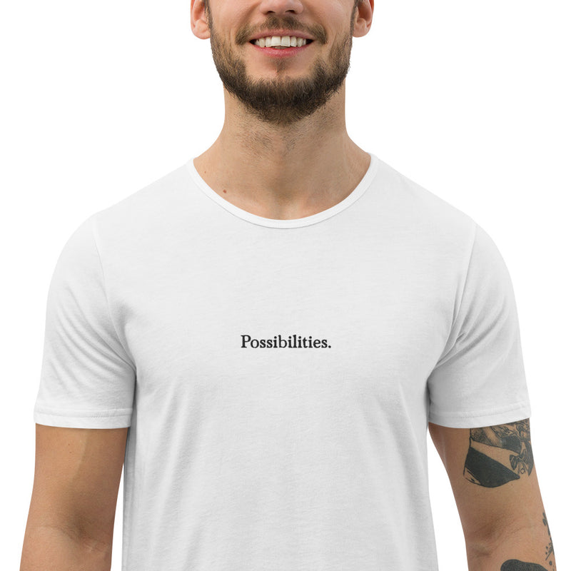 'Possibilities' Men's Curved Hem T-Shirt